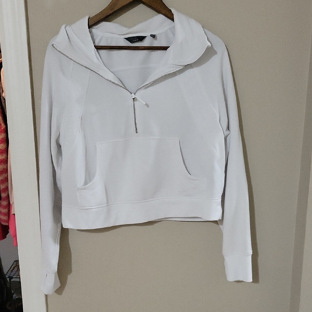 Danskin White Half-Zip Sweatshirt